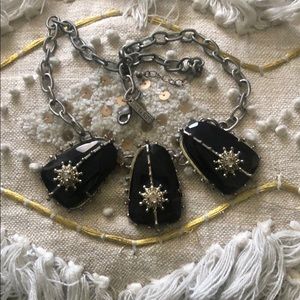 Kendra Scott Black Gem Embellished Necklace